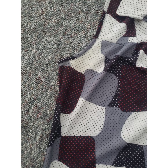 70s Gray, Black, and Red Polka Dot Sleeveless Top - Picture 3 of 4